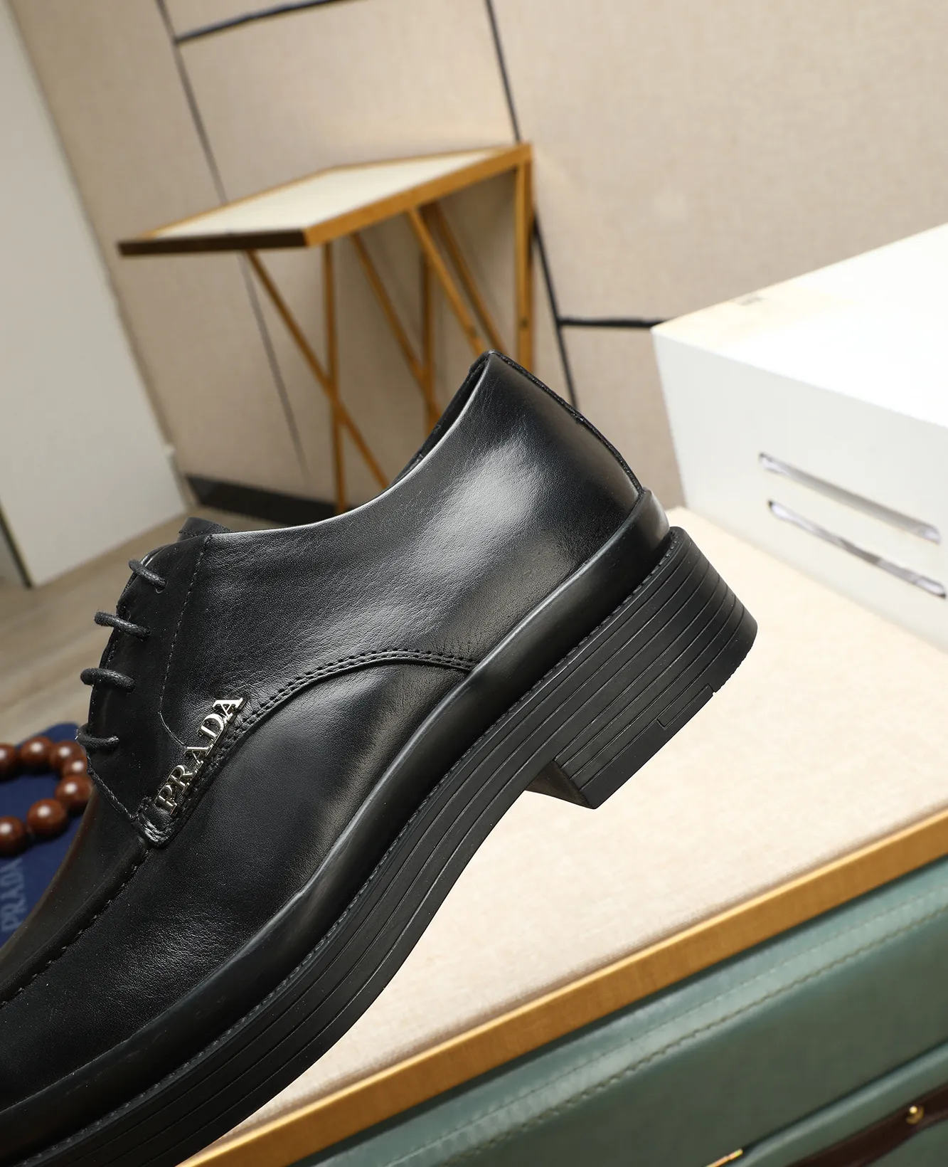 Men's men's shoes 💰540 (water-dyed cow leather) 📛📛PRADA high-end counter's latest formal business leather shoes 👔original and highest quality! Imported from Italy 🇮🇹 first-layer calfskin fabric ➕ cowhide lining Original outsole Formal size: 38➖44 (45 customized)